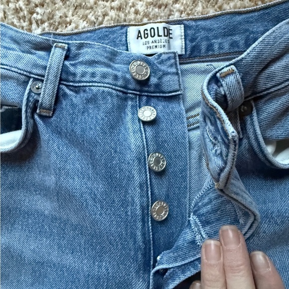 Agolde button fly High Rise Jeans Size 24 - Picture 2 of 6